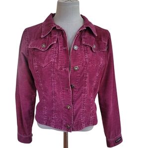 Vintage XOXO Jeans Pink Cotton Corduroy Jacket Size: S Y2K